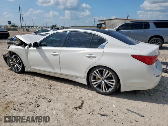 2015 Infiniti Q50 Sport with VIN JN1BV7AP5FM346998, listed as a Copart auction lot 61992655 with 105,215 mi miles and Salvage title. Bid and sale history available at DreamBid. Image 2.