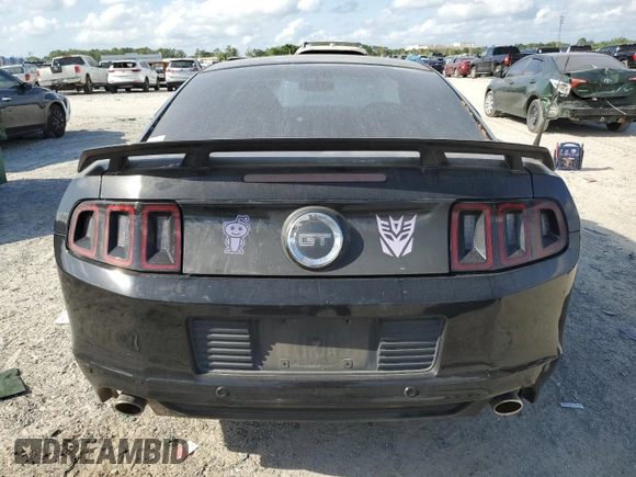 2013 Ford Mustang GT with VIN 1ZVBP8CF3D5268582, listed as a Copart auction lot 53849955 with 129,229 mi miles and Clean Title. Bid and sale history available at carsss.com. Image 6.