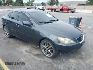 2008 Lexus IS 250 with VIN JTHBK262285077733, listed as a IAAI auction lot 42801350 with 109,622 mi miles and . Bid and sale history available at DreamBid. Image 1.