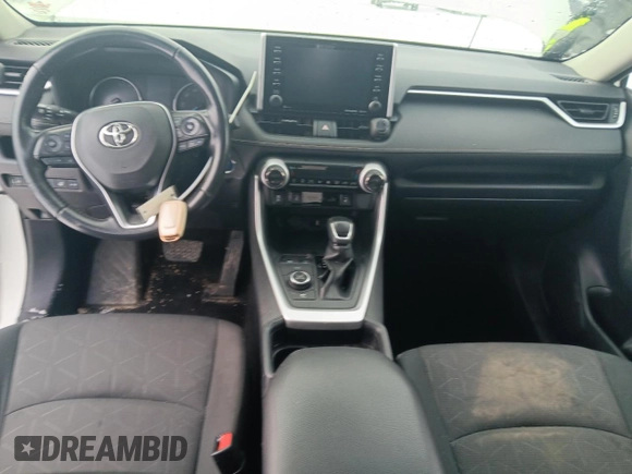 2019 Toyota RAV4 Hybrid XLE with VIN JTMRWRFV8KD004029, listed as a Copart auction lot 48261625 with 0 mi miles and Salvage Title. Bid and sale history available at carsss.com. Image 8.