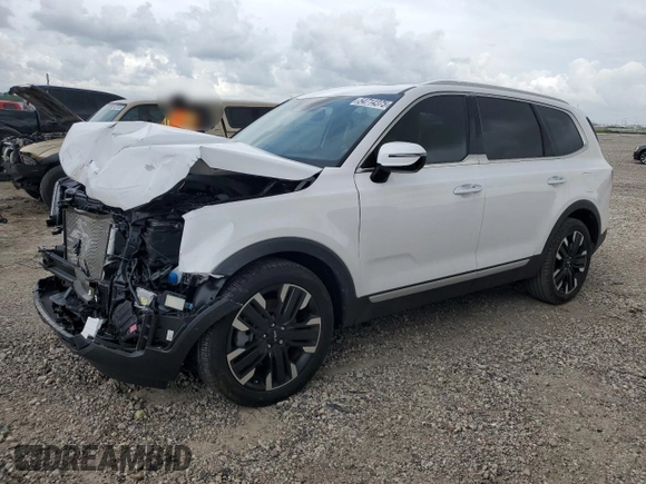 2024 Kia Telluride SX z VIN 5XYP54GC8RG494042, wystawiony jako Copart lot #54714375 z przebiegiem 7 719 mil mil oraz Szkoda całkowita • Salvage title. Historia ofert i sprzedaży dostępna na DreamBid. Obrazek 1.