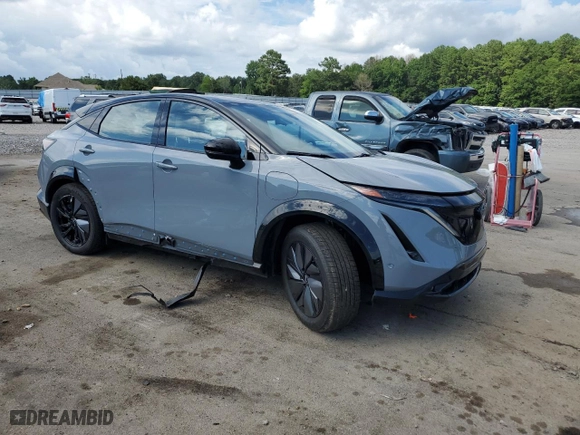 2024 Nissan ARIYA PLATINUM+ with VIN JN1DF0CD0RM732183, listed as a Copart auction lot 60838824 with 519 mi miles and Salvage Title. Bid and sale history available at carsss.com. Image 4.