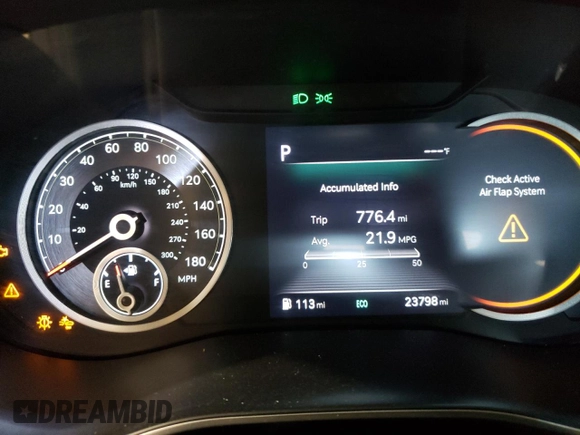 2023 Genesis G70 2.0T with VIN KMTG34TA9PU124418, listed as a Copart auction lot 60632694 with 23,798 mi miles and Salvage Title. Bid and sale history available at DreamBid. Image 9.