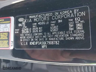 2019 Kia Soul + with VIN KNDJP3A56K7908782, listed as a IAAI auction lot 42036989 with 71,046 mi miles. Bid and sale history available at carsss.com. Image 9.