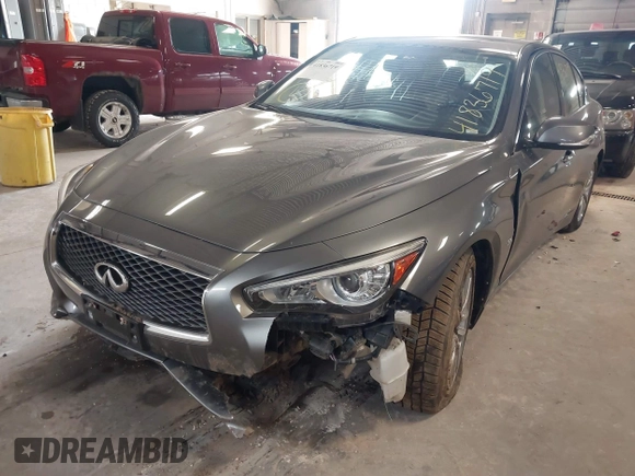 2015 Infiniti Q50 Premium with VIN JN1BV7AR6FM398836, listed as a IAAI auction lot 41836719 with 57,804 mi miles. Bid and sale history available at carsss.com. Image 6.