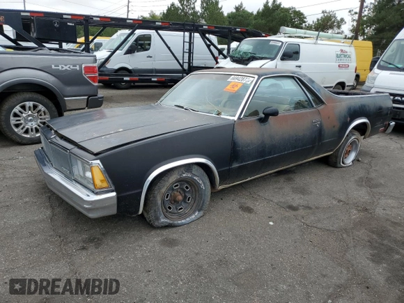 1980 Chevrolet El Camino z VIN 1W80HAK416341, wystawiony jako Copart lot #66942874 z przebiegiem 89 240 mil mil oraz Czysty tytuł • Clean title. Historia ofert i sprzedaży dostępna na DreamBid. Obrazek 1.