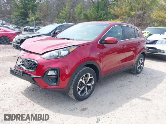 2021 Kia Sportage LX with VIN KNDPMCAC3M7901633, listed as a IAAI auction lot 42060511 with 89,816 mi miles and . Bid and sale history available at carsss.com. Image 2.