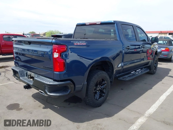 2021 Chevrolet Silverado 1500 Custom Trail Boss with VIN 3GCPYCEF0MG137222, listed as a IAAI auction lot 41906200 with 29,517 mi miles and . Bid and sale history available at DreamBid. Image 4.