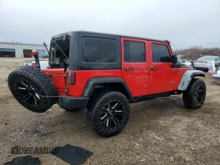 2014 Jeep Wrangler Unlimited Sport with VIN 1C4BJWDG4EL115321, listed as a Copart auction lot 51297255 with 176,685 mi miles and Salvage Title. Bid and sale history available at carsss.com. Image 3.