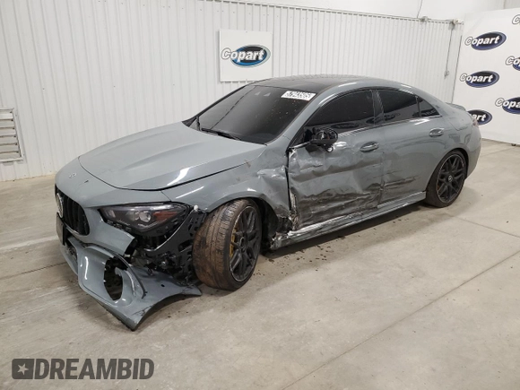 2021 Mercedes-Benz CLA 45 AMG z VIN W1K5J5DB3MN221246, wystawiony jako Copart lot #57943505 z przebiegiem 19 295 mil mil oraz Czysty tytuł • Clean title. Historia ofert i sprzedaży dostępna na DreamBid. Obrazek 1.