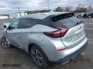 2019 Nissan Murano SL with VIN 5N1AZ2MJ6KN127667, listed as a IAAI auction lot 41734268 with 91,446 mi miles. Bid and sale history available at carsss.com. Image 3.