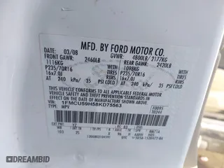 2008 Ford Escape Hybrid with VIN 1FMCU59H58KD75563, listed as a IAAI auction lot 41939067 with 127,609 mi miles. Bid and sale history available at carsss.com. Image 9.