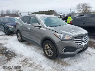 2018 Hyundai Santa Fe Sport 2.4L with VIN 5XYZTDLB7JG559835, listed as a IAAI auction lot 41183739 with NaN miles. Bid and sale history available at carsss.com. Image 1.