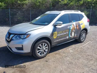 2017 Nissan Rogue SV with VIN KNMAT2MV4HP543271, listed as a IAAI auction lot 42059327 with 157,994 mi miles. Bid and sale history available at carsss.com. Image 2.