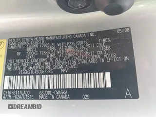2009 Lexus RX 350 with VIN 2T2GK31U49C067985, listed as a IAAI auction lot 42097998 with 233,480 mi miles and . Bid and sale history available at DreamBid. Image 9.