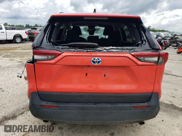 2023 Toyota RAV4 Hybrid LE with VIN 4T3LWRFV8PU098106, listed as a Copart auction lot 57988765 with 17,580 mi miles and Salvage title. Bid and sale history available at DreamBid. Image 6.