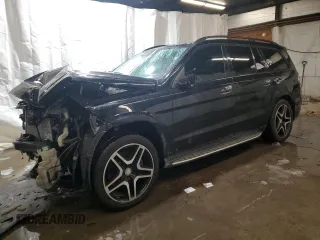 2017 Mercedes-Benz GLS with VIN 4JGDF7DE2HA771589, listed as a Copart auction lot 42102725 with 130,914 mi miles and Salvage Title. Bid and sale history available at carsss.com. Image 1.