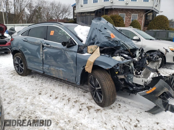 2023 Infiniti QX55 Luxe with VIN 3PCAJ5JR4PF121072, listed as a Copart auction lot 85636674 with Not provided miles and Salvage title. Bid and sale history available at DreamBid. Image 4.