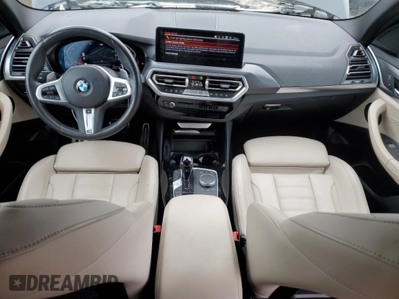 2022 BMW X3 xDrive30i with VIN 5UX53DP09N9K43964, listed as a Copart auction lot 48663145 with 32,306 mi miles and Salvage Title. Bid and sale history available at DreamBid. Image 8.