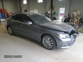 2015 Infiniti Q50 Premium with VIN JN1BV7AR7FM397212, listed as a Copart auction lot 54389605 with 140,338 mi miles and Salvage Title. Bid and sale history available at carsss.com. Image 4.