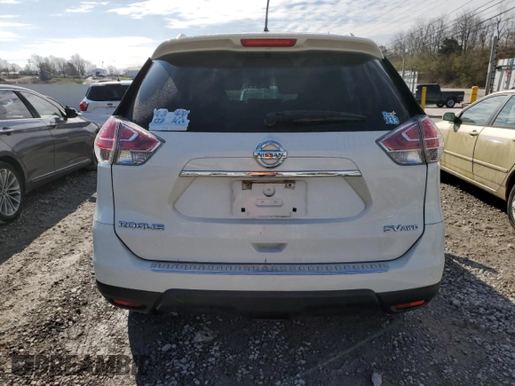 2016 Nissan Rogue SV with VIN 5N1AT2MV8GC881869, listed as a Copart auction lot 50707545 with 105,760 mi miles and Salvage Title. Bid and sale history available at carsss.com. Image 6.