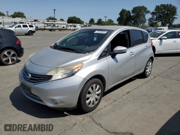 2015 Nissan Note S with VIN 3N1CE2CP1FL369726, listed as a Copart auction lot 59230855 with 158,661 mi miles and Salvage title. Bid and sale history available at DreamBid. Image 1.