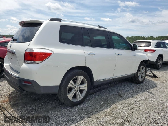 2013 Toyota Highlander Limited with VIN 5TDYK3EH7DS127358, listed as a Copart auction lot 60019995 with 152,498 mi miles and Salvage title. Bid and sale history available at DreamBid. Image 3.