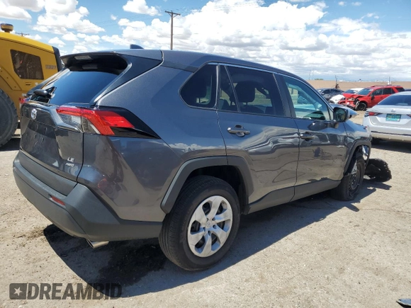 2024 Toyota RAV4 LE with VIN 2T3F1RFV9RC476045, listed as a Copart auction lot 55453285 with 7,622 mi miles and Salvage title. Bid and sale history available at DreamBid. Image 3.