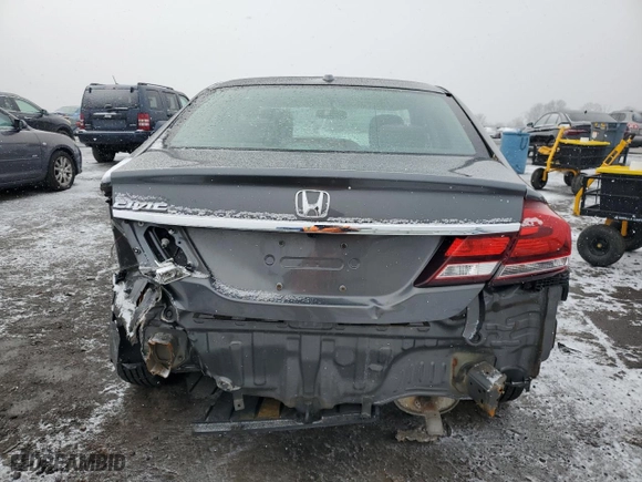 2013 Honda Civic Sdn EX with VIN 2HGFB2F84DH504261, listed as a Copart auction lot 45154155 with 96,629 mi miles and Salvage Title. Bid and sale history available at carsss.com. Image 6.