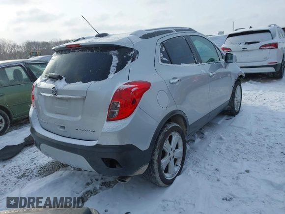 2015 Buick Encore with VIN KL4CJASB5FB257483, listed as a IAAI auction lot 41595174 with 91,826 mi miles. Bid and sale history available at carsss.com. Image 4.