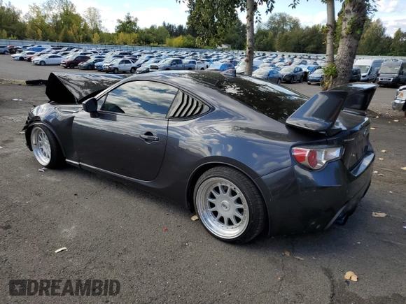 2015 Subaru BRZ Premium with VIN JF1ZCAB18F9602102, listed as a Copart auction lot 75958264 with 72,692 mi miles and Salvage title. Bid and sale history available at DreamBid. Image 2.