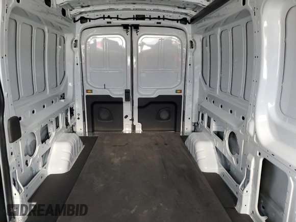 2024 Ford Transit Cargo with VIN 1FTBR1C82RKA03876, listed as a Copart auction lot 84399854 with 8,073 mi miles and Salvage Title. Bid and sale history available at DreamBid. Image 10.