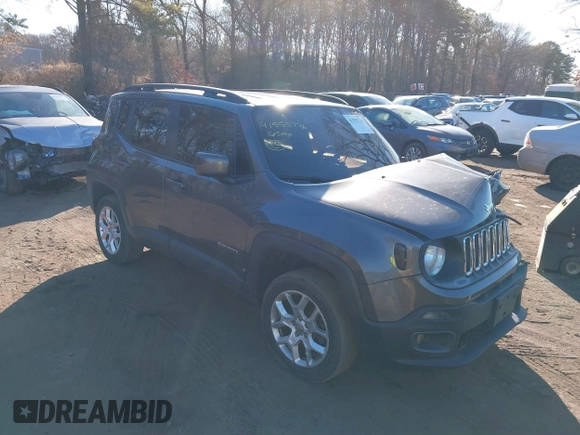 2016 Jeep Renegade Latitude with VIN ZACCJBBT4GPD61037, listed as a IAAI auction lot 41555776 with 89,753 mi miles. Bid and sale history available at carsss.com. Image 1.