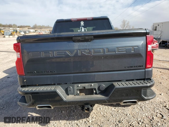 2021 Chevrolet Silverado 1500 Custom Trail Boss with VIN 1GCPYCEF9MZ145030, listed as a Copart auction lot 49267015 with 111,544 mi miles and Salvage Title. Bid and sale history available at DreamBid. Image 6.
