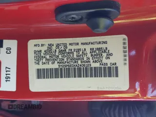 2010 Pontiac Vibe w/1SB with VIN 5Y2SP6E0XAZ406123, listed as a IAAI auction lot 41416884 with 0 mi miles. Bid and sale history available at carsss.com. Image 9.