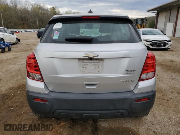 2016 Chevrolet Trax LS with VIN KL7CJKSB3GB754607, listed as a Copart auction lot 50418065 with 104,492 mi miles and Salvage Title. Bid and sale history available at carsss.com. Image 6.
