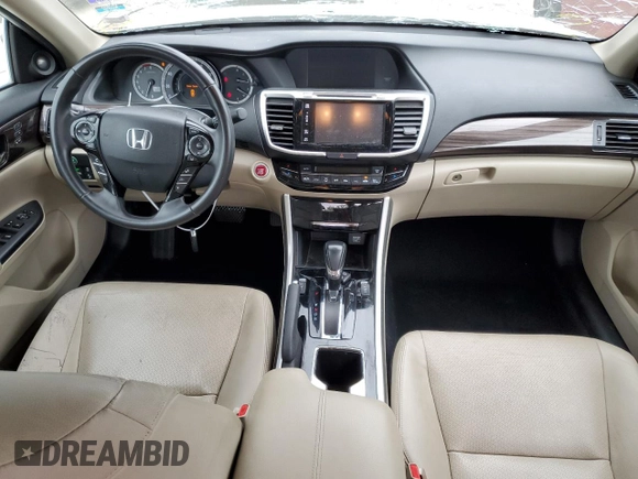 2017 Honda Accord Touring with VIN 1HGCR3F91HA009968, listed as a Copart auction lot 55858414 with 133,083 mi miles and Salvage title. Bid and sale history available at DreamBid. Image 8.