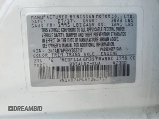2017 Nissan Sentra SV with VIN 3N1AB7AP6HY363717, listed as a Copart auction lot 61388475 with 76,880 mi miles and Salvage title. Bid and sale history available at DreamBid. Image 12.