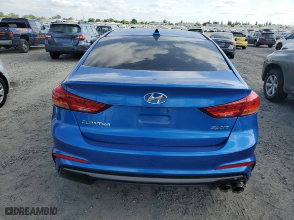 2018 Hyundai Elantra Sport with VIN KMHD04LB1JU468220, listed as a Copart auction lot 53391155 with 117,084 mi miles and Clean Title. Bid and sale history available at carsss.com. Image 6.