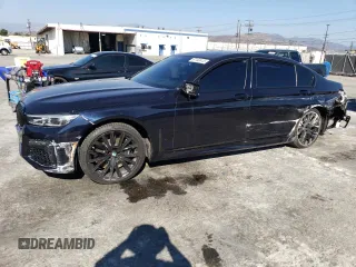 2021 BMW 7 Series 750i xDrive with VIN WBA7U2C00MCF77416, listed as a Copart auction lot 67152413 with 0 mi miles. Bid and sale history available at carsss.com. Image 1.