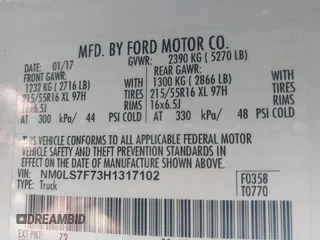 2017 Ford Transit Connect XLT with VIN NM0LS7F73H1317102, listed as a IAAI auction lot 42561053 with Not provided miles and . Bid and sale history available at DreamBid. Image 9.