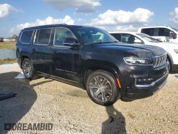 2023 Jeep Grand Wagoneer with VIN 1C4SJVEJ2PS510675, listed as a Copart auction lot 74098604 with Not provided miles and Non repairable. Bid and sale history available at DreamBid. Image 4.