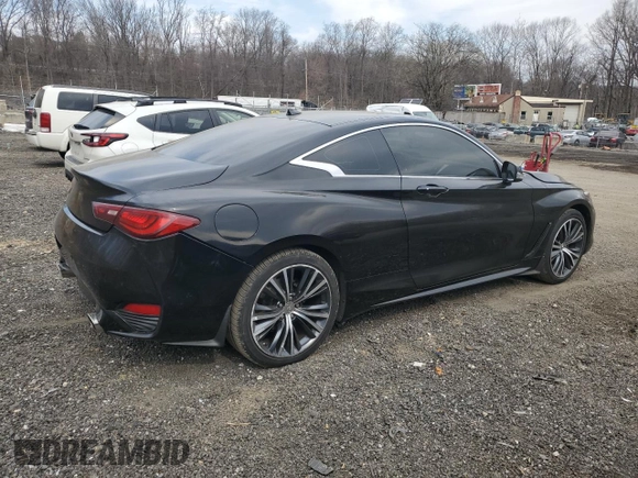 2017 Infiniti Q60 Premium with VIN JN1CV7EKXHM110109, listed as a Copart auction lot 49949525 with 45,424 mi miles and Salvage title. Bid and sale history available at DreamBid. Image 3.