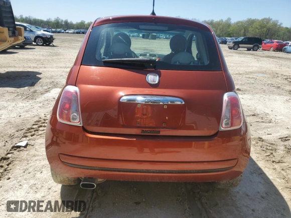 2012 FIAT 500 Pop with VIN 3C3CFFAR2CT349152, listed as a Copart auction lot 53361035 with 125,656 mi miles and Salvage Title. Bid and sale history available at carsss.com. Image 6.