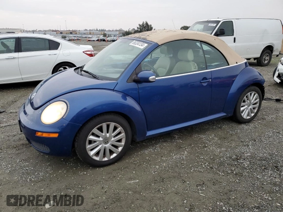 2008 Volkswagen Beetle SE with VIN 3VWRG31Y98M400590, listed as a Copart auction lot 86334134 with 118,307 mi miles and Salvage title. Bid and sale history available at DreamBid. Image 1.