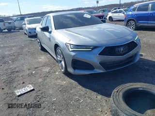 2021 Acura TLX w/Technology Package with VIN 19UUB6F45MA007553, listed as a IAAI auction lot 41592890 with 35,918 mi miles. Bid and sale history available at carsss.com. Image 1.
