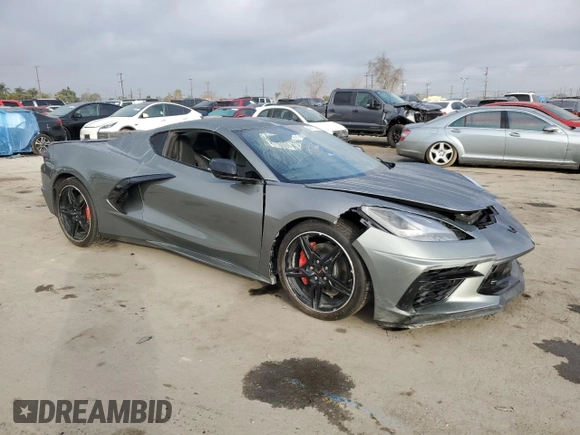 2022 Chevrolet Corvette 2LT with VIN 1G1YB2D49N5109954, listed as a Copart auction lot 43973275 with 44,566 mi miles and Salvage Title. Bid and sale history available at carsss.com. Image 4.