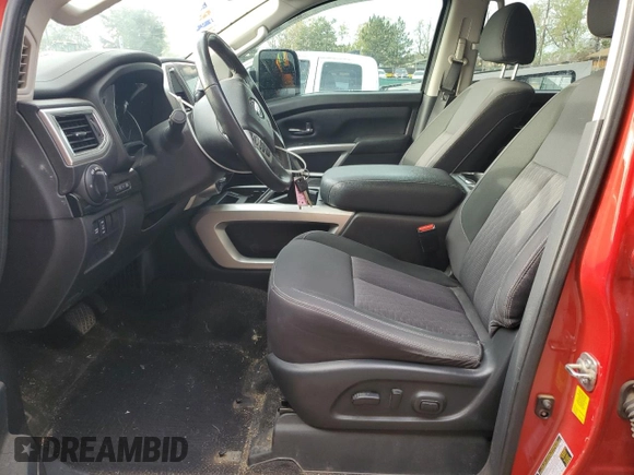 2021 Nissan Titan SV with VIN 1N6AA1ED0MN510017, listed as a Copart auction lot 55466215 with 38,556 mi miles and Salvage title. Bid and sale history available at DreamBid. Image 7.