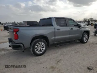 2020 Chevrolet Silverado 1500 Custom with VIN 3GCPWBEK4LG364229, listed as a Copart auction lot 48424615 with 57,742 mi miles and Salvage Title. Bid and sale history available at carsss.com. Image 3.