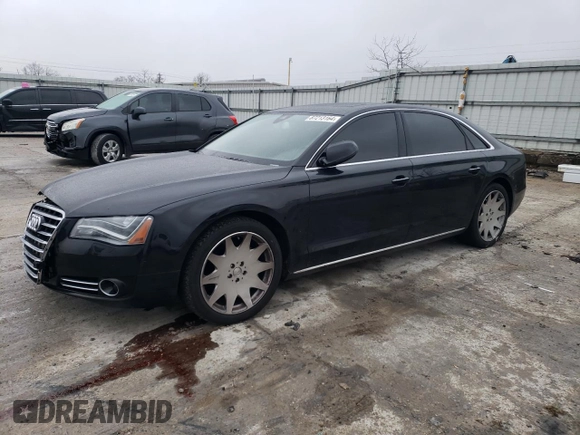 2013 Audi A8 L 3.0L with VIN WAURGAFD2DN001126, listed as a Copart auction lot 87213164 with 116,694 mi miles and Salvage Title. Bid and sale history available at carsss.com. Image 1.